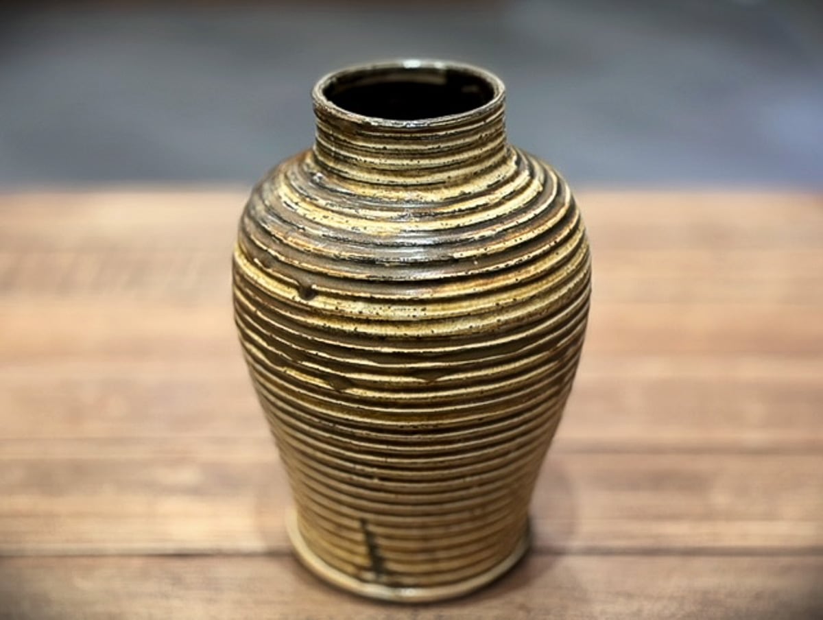 小鹿田焼 花瓶（八寸・丸）K2 EK8-1 の通販｜「大分のいいもの 